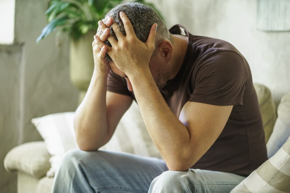 A depressed man after road rash injuries 